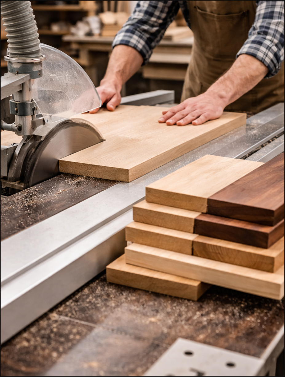 חיתוך לוחות עץ